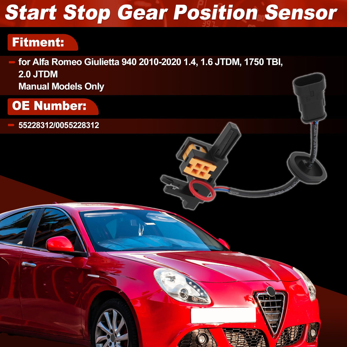 Start/Stop Gear Position Sensor for Alfa Romeo Giulietta 940 2010-2020
