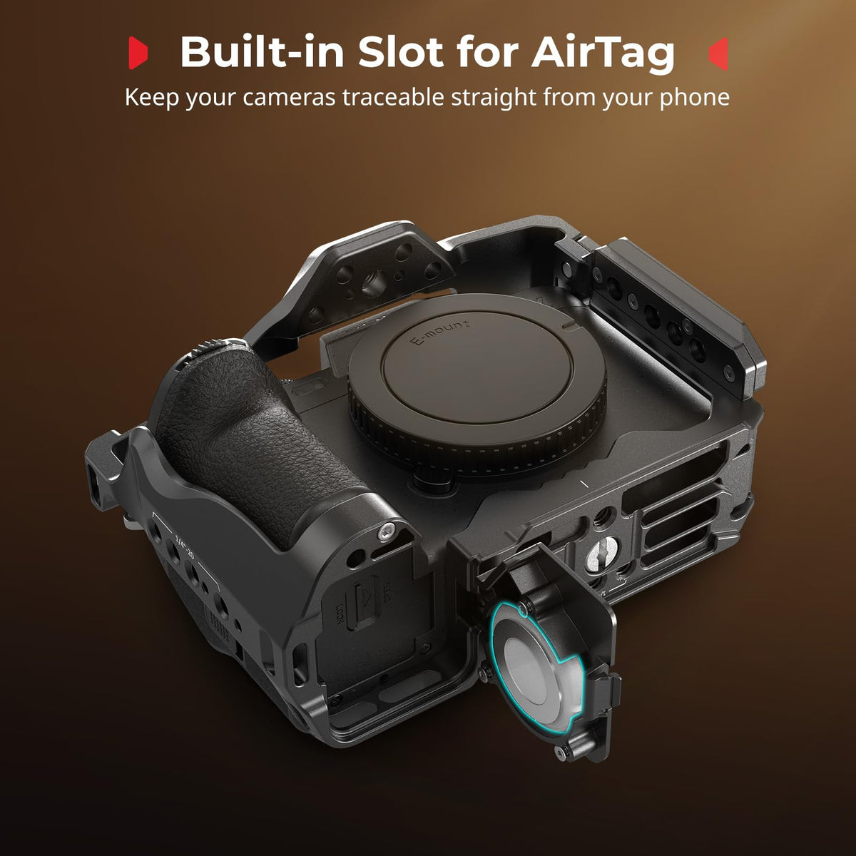 SmallRig Camera Cage RRP - £74.99 for Sony A7 Series – Built-in AirTag Slot