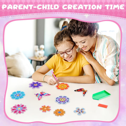 Diamond Art Flower Bouquet Craft Kit for Kids - RRP £9.99 – Ages 5-10