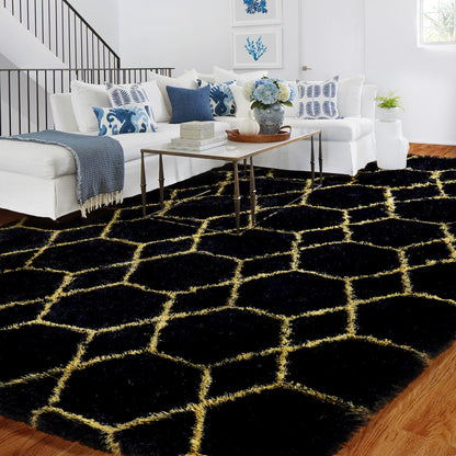 Checkered Rug - RRP: £59.99 - Large Soft Fluffy Washable Non-Slip ? Pink & White 240x300cm
