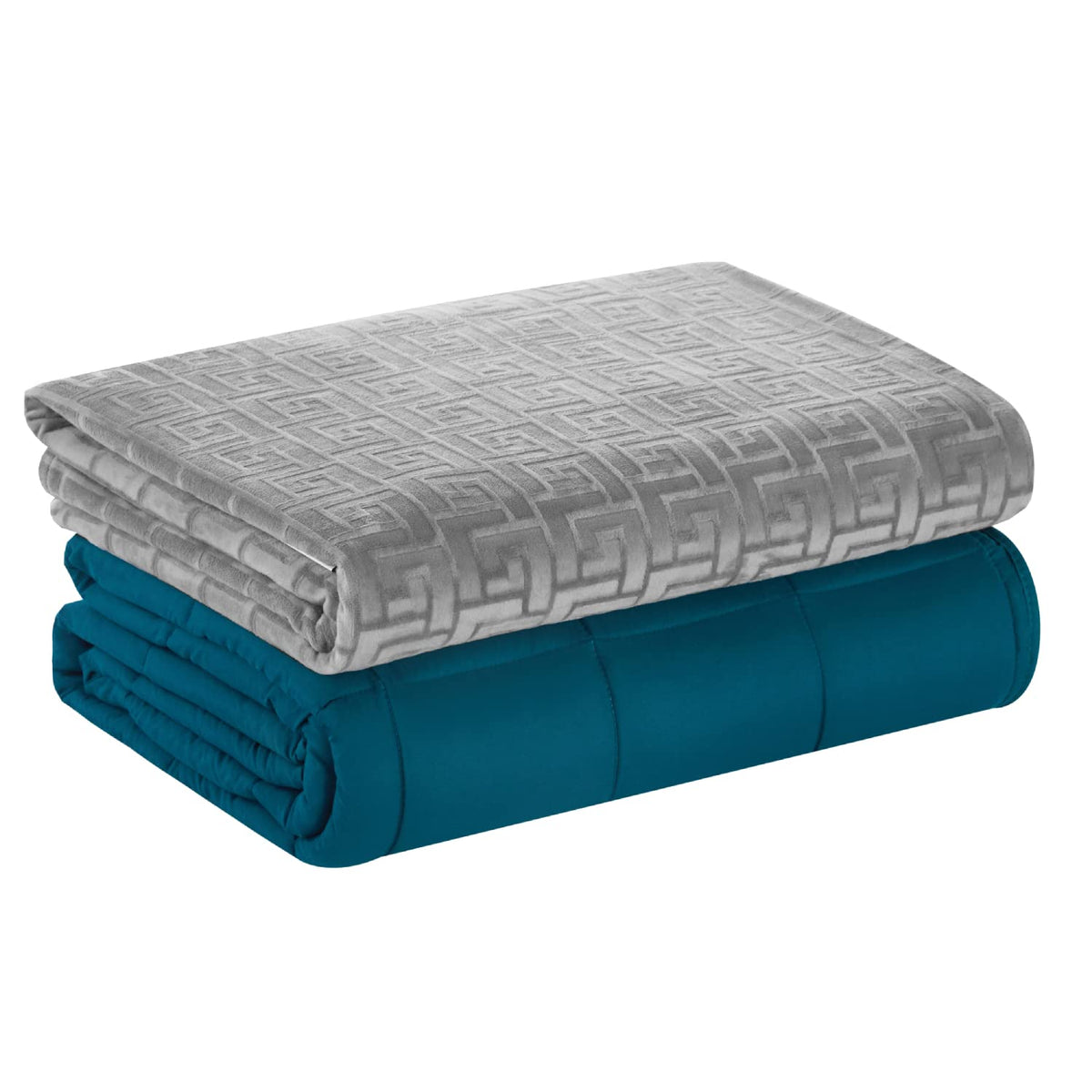 DREAMLANDING Gravity Weighted Blanket RRP - £74.99 With Replaceable Cover, Glass Beads Filling Weighted Blanket For Adults, Anxiety Heavy Blanket (Teal Blue, 150 * 200cm,9kg)