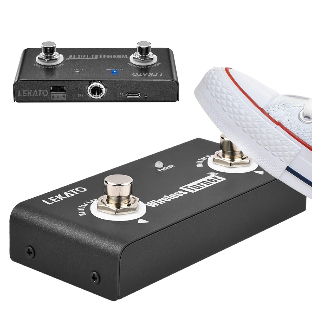 LEKATO Wireless Page Turner Pedal RRP - £28.99 External Page Tuner Pedal Wireless for LEKATO Loop Pedal with Multi Loops Control and Smartphones Tablets with Andriod System Free Your Hand