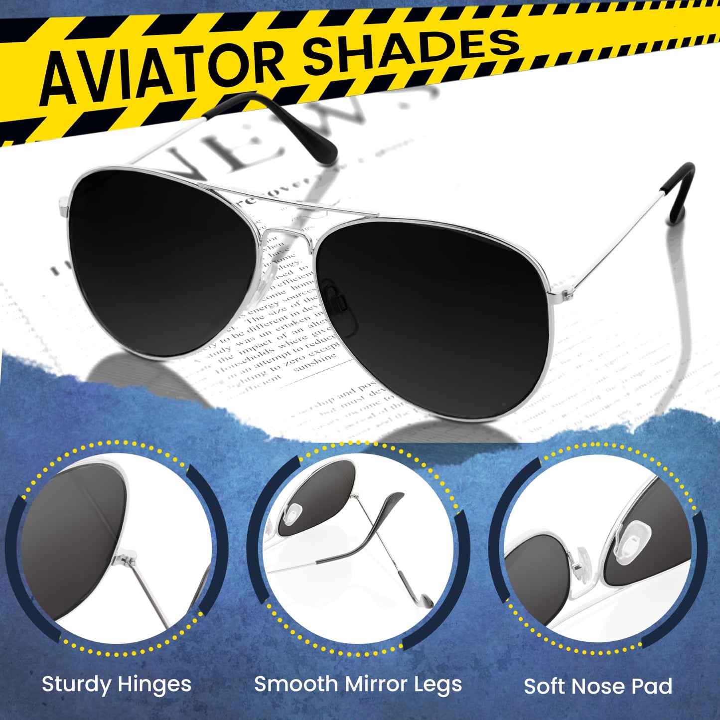 Adults Police Costume Accessories Set – Sunglasses, Handcuffs, Badge - RRP £6.99 – Fancy Dress