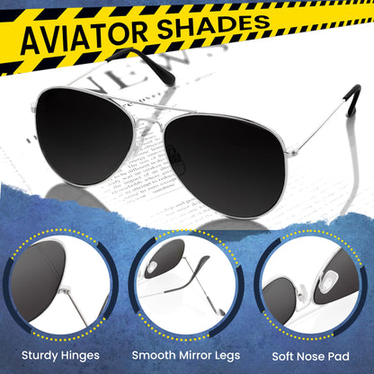Adults Police Costume Accessories Set – Sunglasses, Handcuffs, Badge - RRP £6.99 – Fancy Dress