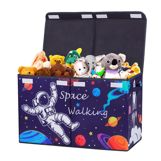 Princess Castle Toy Storage Box - RRP £24.99 – Foldable Organizer with Lid for Kids, 65x30x40cm