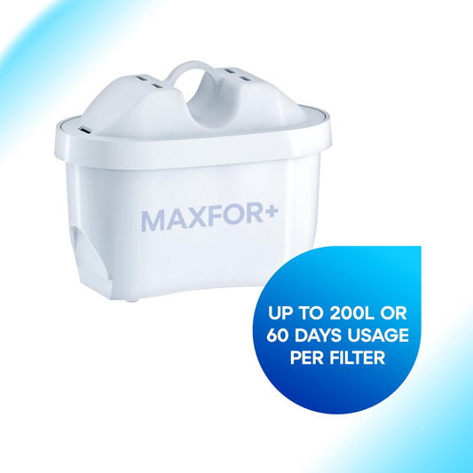 AQUAPHOR Maxfor+ Replacement Filter Cartridge Pack of 6 - RRP: £18.99 - Compatible with All Aquaphor Maxfor+ Filter jugs and Brita Maxtra+ Reduces limescale, Chlorine and Other impurities.