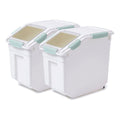 Toolzia 2 Pcs Rice Dispenser 10kg RRP - £59.99, Airtight Rice Storage Container Dry Food Dispenser Large Sealed Grain Containe (Cyan)