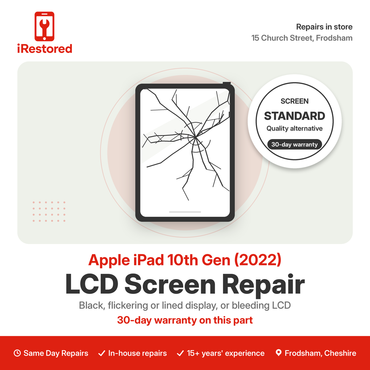 Apple iPad 10th Gen (2022) LCD Screen Repair – Aftermarket part