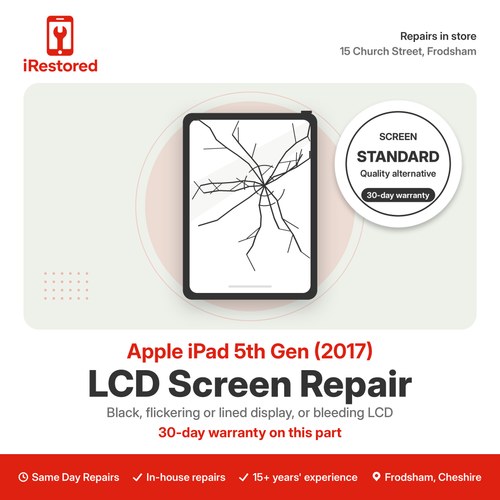 Apple iPad 5th Gen (2017) LCD Screen Repair – Aftermarket part