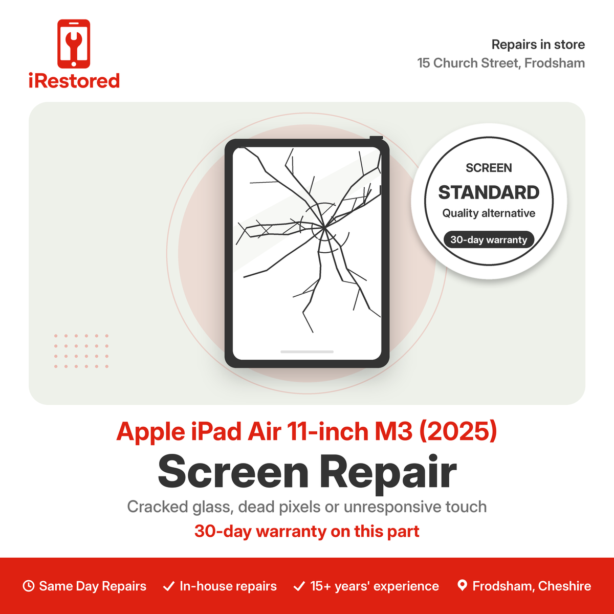 Apple iPad Air 11-inch M3 (2025) Screen Repair – Aftermarket part
