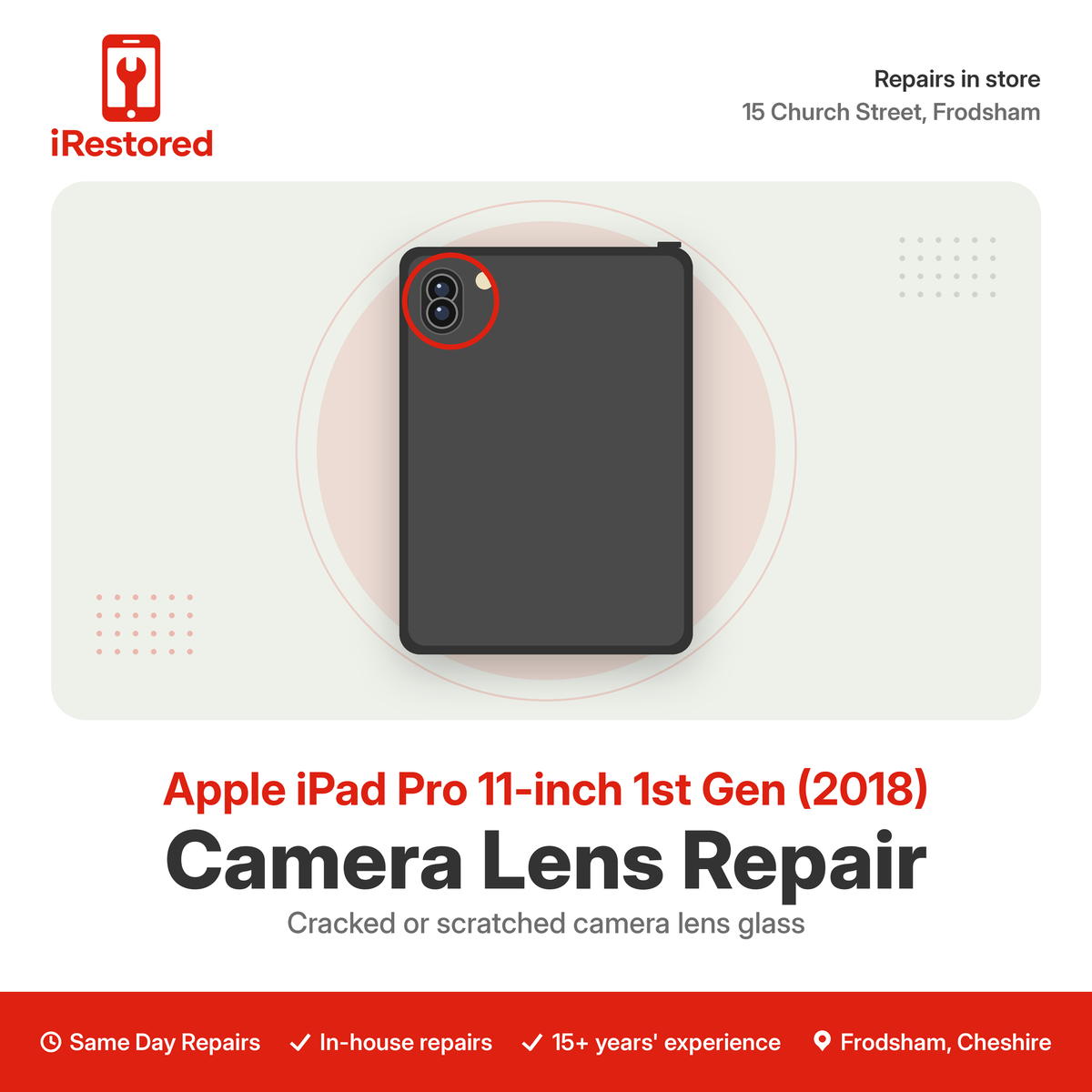 Apple iPad Pro 11-inch 1st Gen (2018) Camera Lens Repair