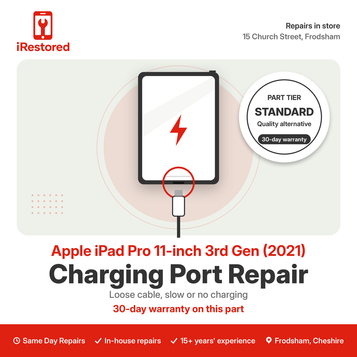 Apple iPad Pro 11-inch 3rd Gen (2021) Charging Port Repair