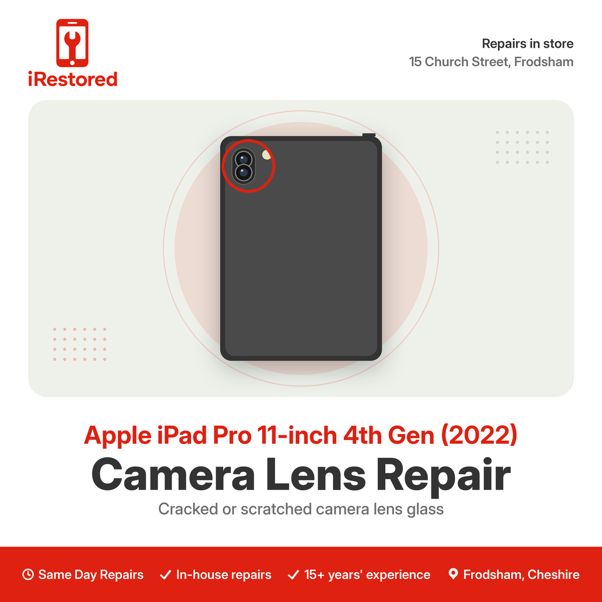 Apple iPad Pro 11-inch 4th Gen (2022) Camera Lens Repair