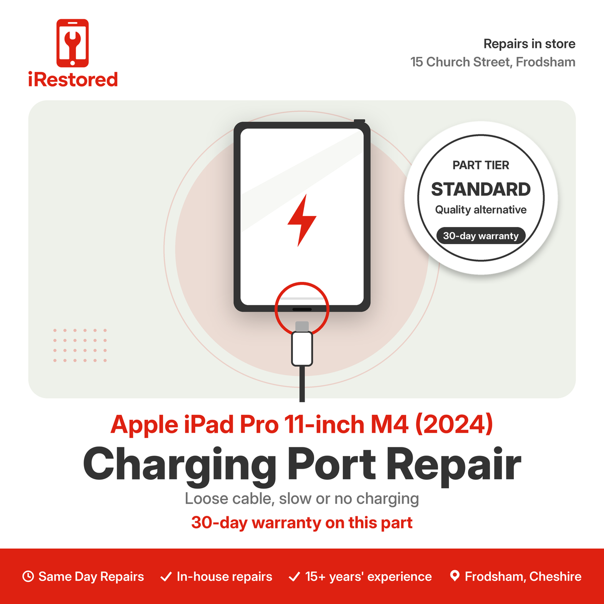 Apple iPad Pro 11-inch M4 (2024) Charging Port Repair – Standard part