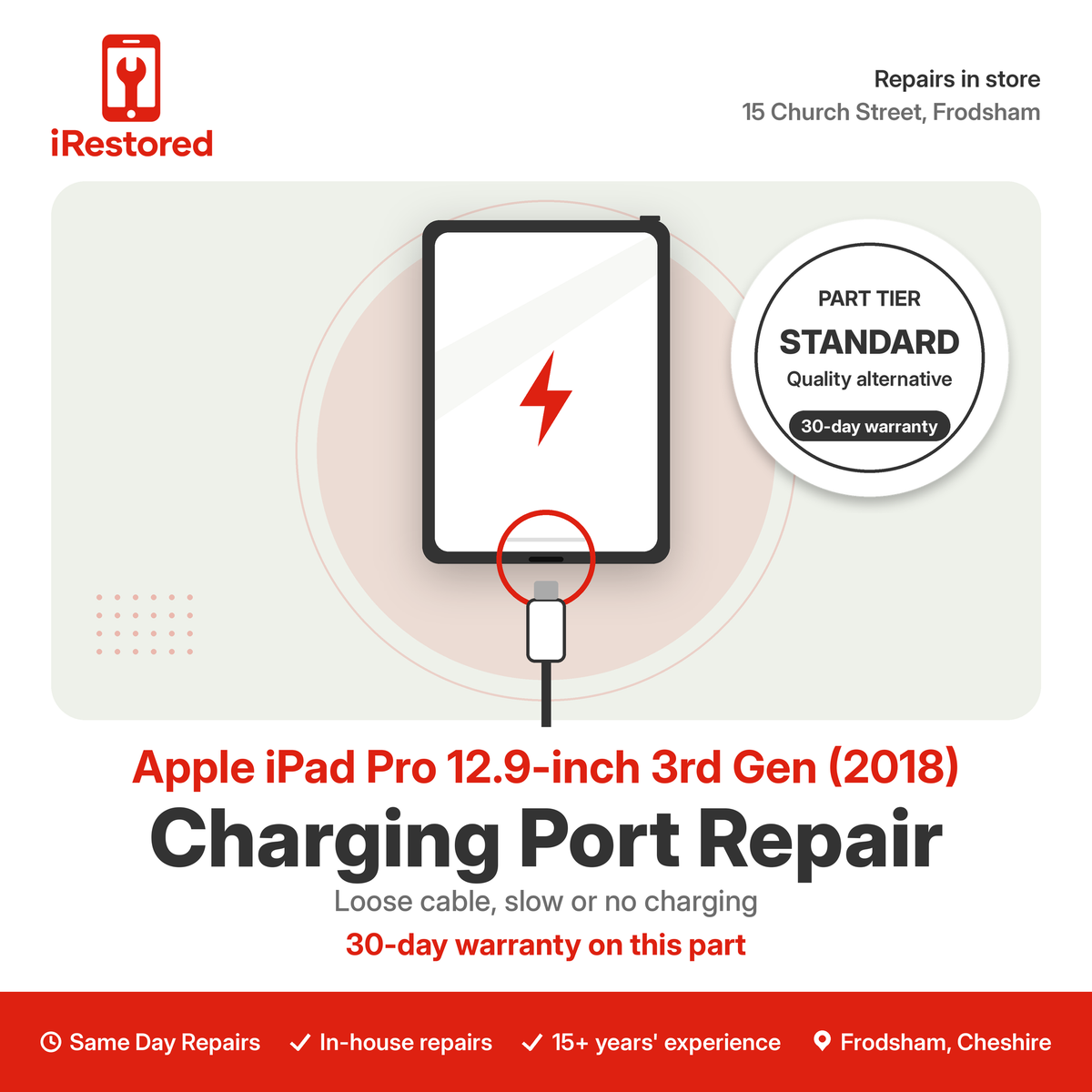 Apple iPad Pro 12.9-inch 3rd Gen (2018) Charging Port Repair
