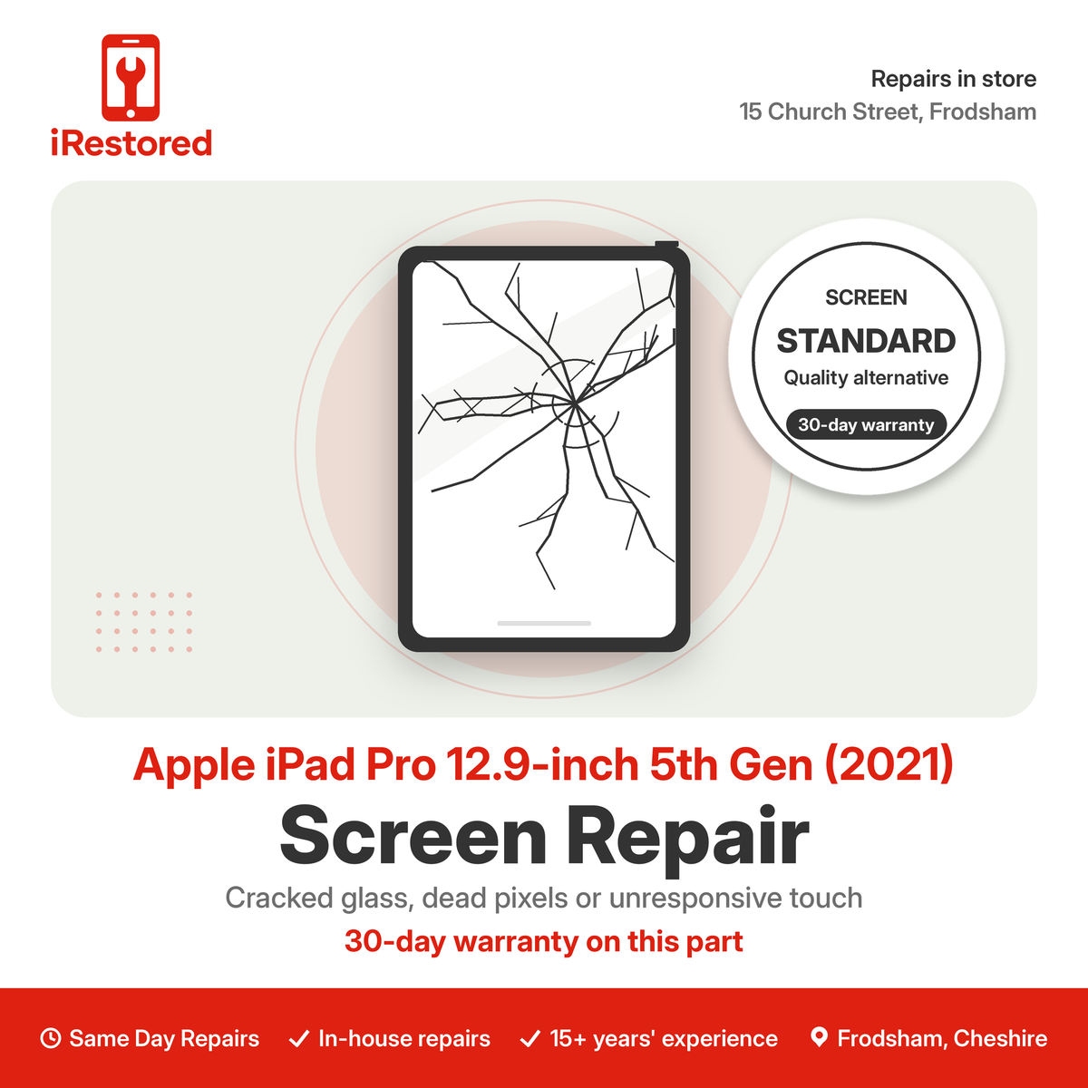 Apple iPad Pro 12.9-inch 5th Gen (2021) Screen Repair – Aftermarket part
