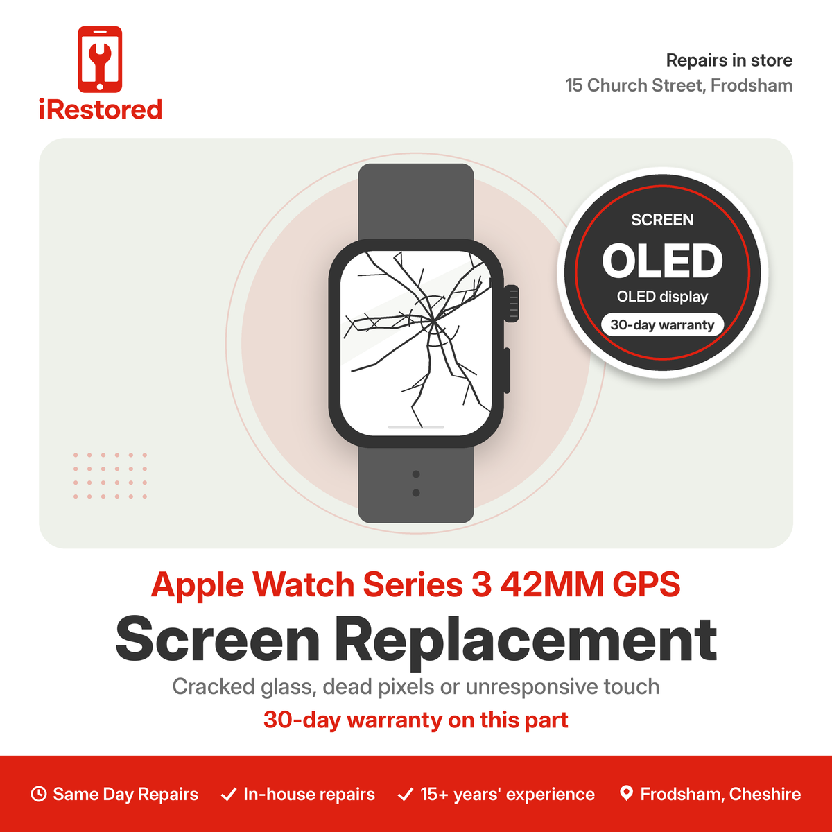 Apple Watch Series 3 42MM GPS Screen Replacement