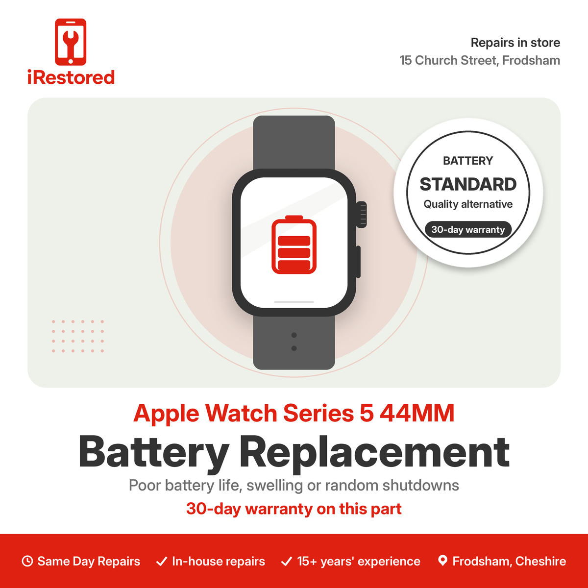 Apple Watch Series 5 44MM Battery Replacement