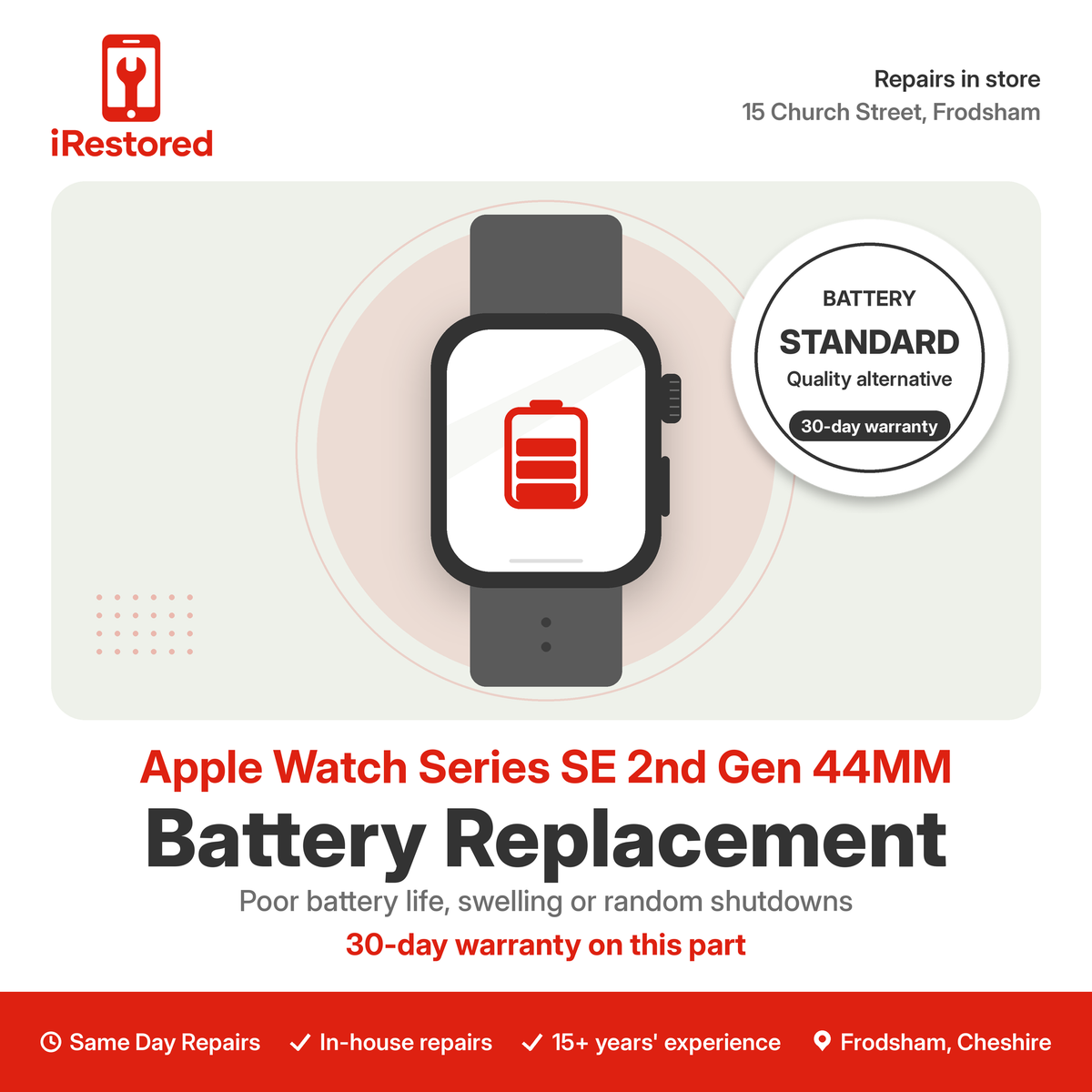 Apple Watch Series SE 2nd Gen 44MM Battery Replacement