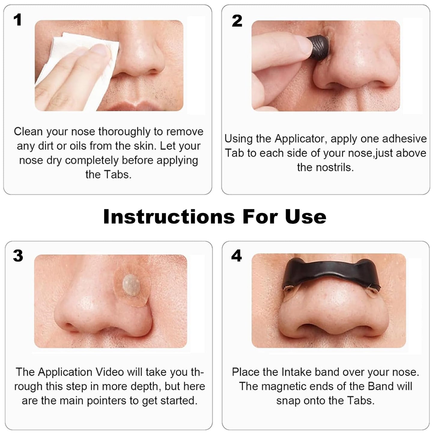 Magnetic Nasal Strips - RRP: £12.99 - Anti-Snoring Device ? 60 Count