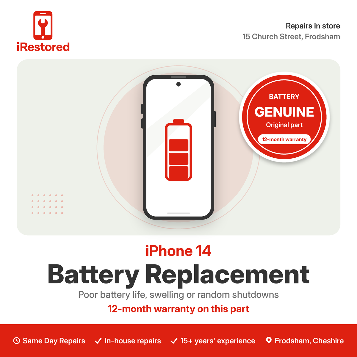 iPhone 14 Genuine Battery Replacement