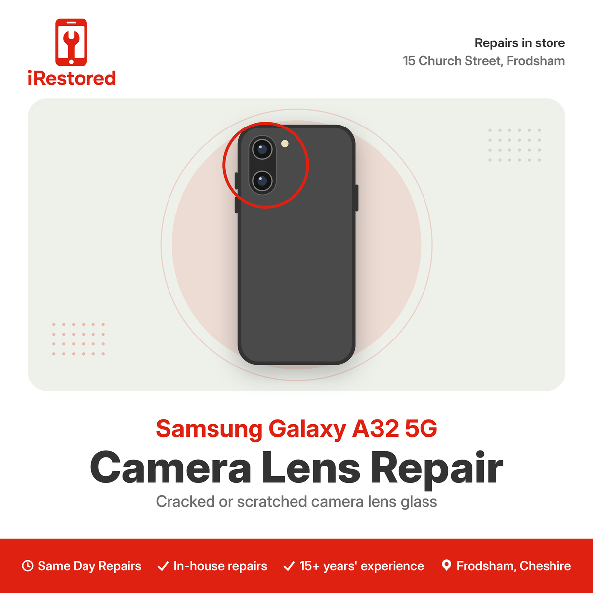 Samsung Galaxy A32 5G (A326) Camera Lens Repair