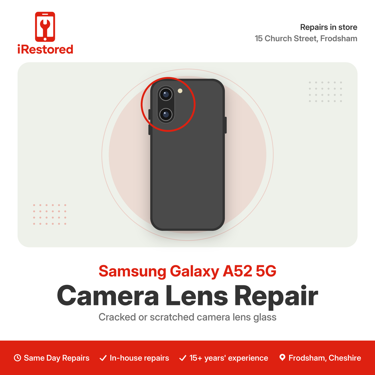 Samsung Galaxy A52 5G (A526) Camera Lens Repair