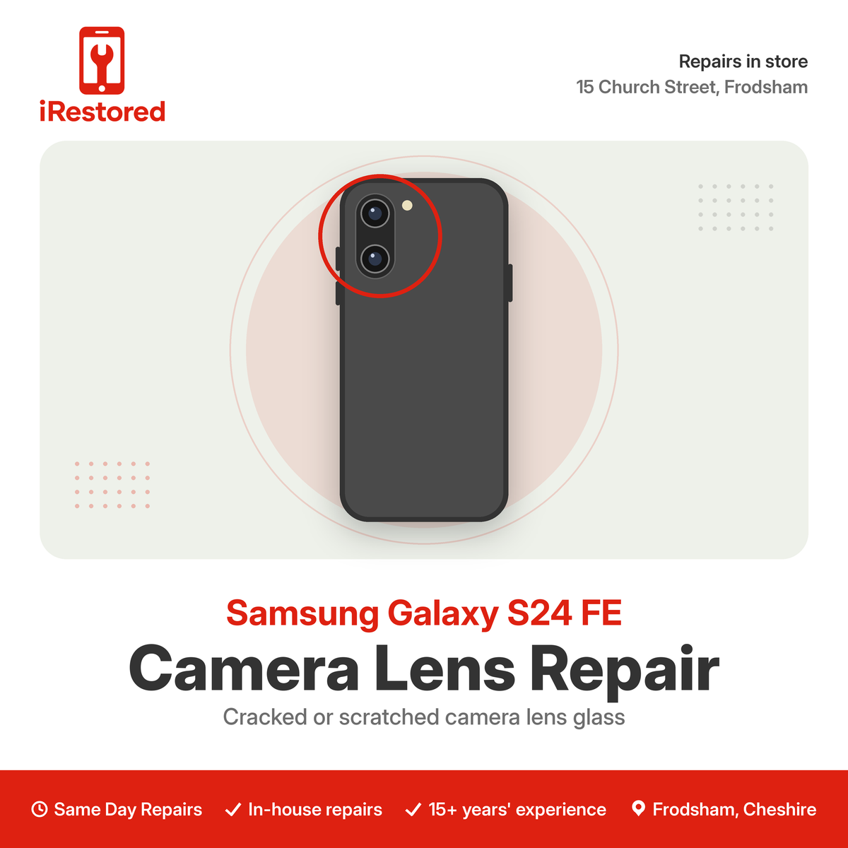 Samsung Galaxy S24 FE Camera Lens Repair