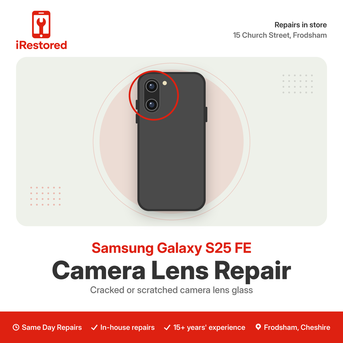 Samsung Galaxy S25 FE Camera Lens Repair