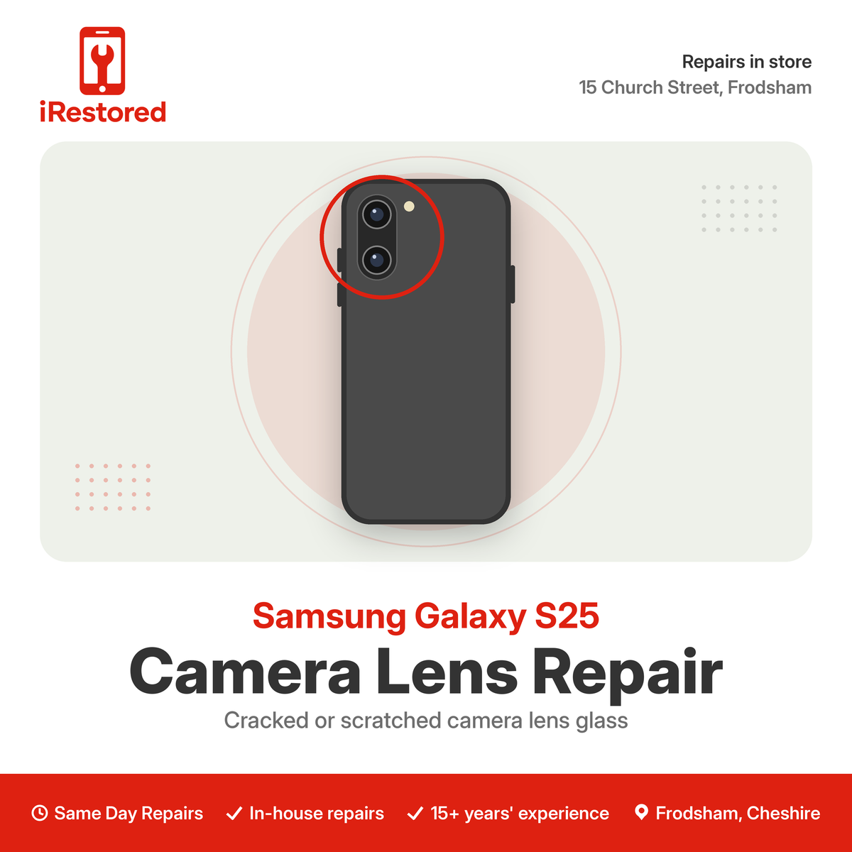 Samsung Galaxy S25 Camera Lens Repair