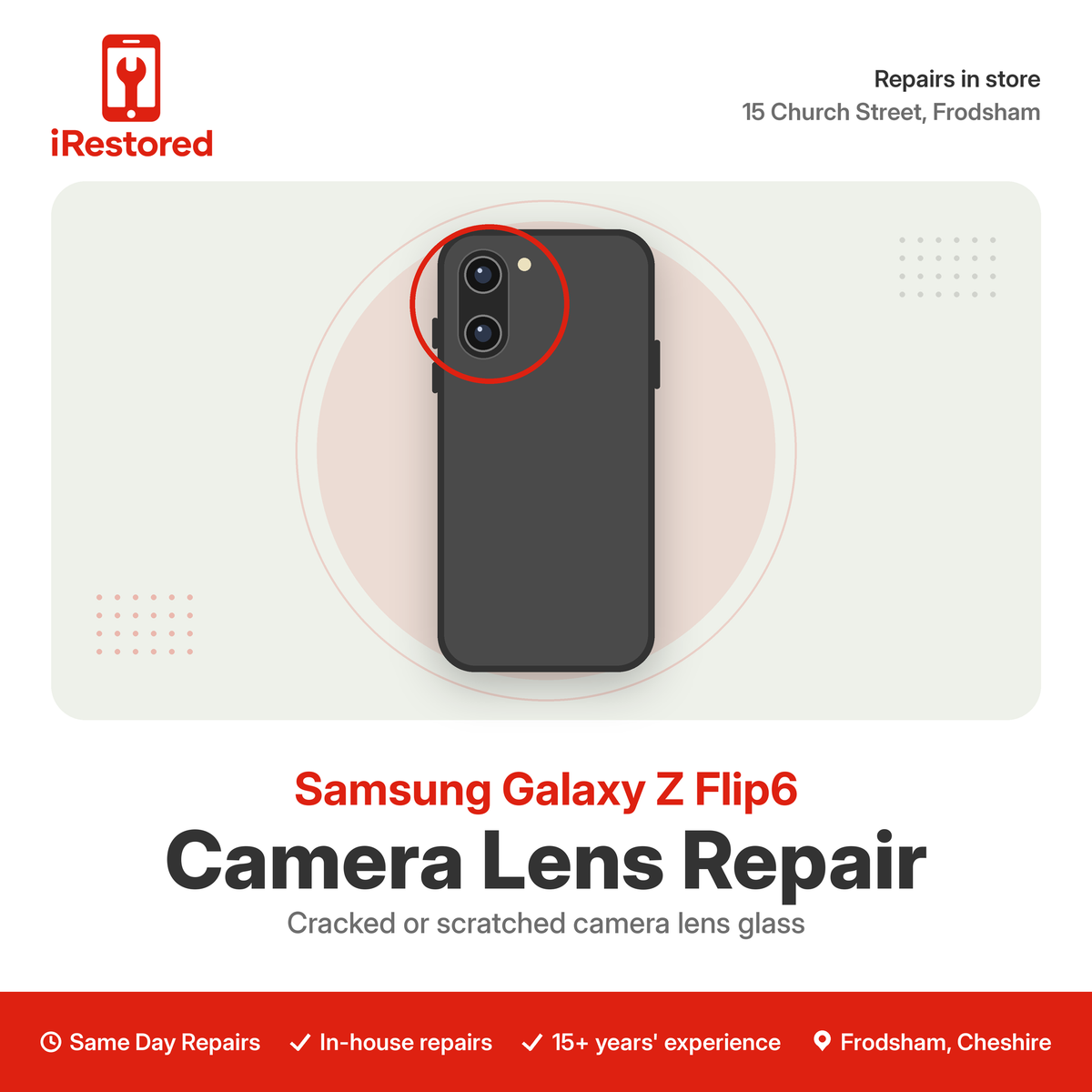 Samsung Galaxy Z Flip6 Camera Lens Repair
