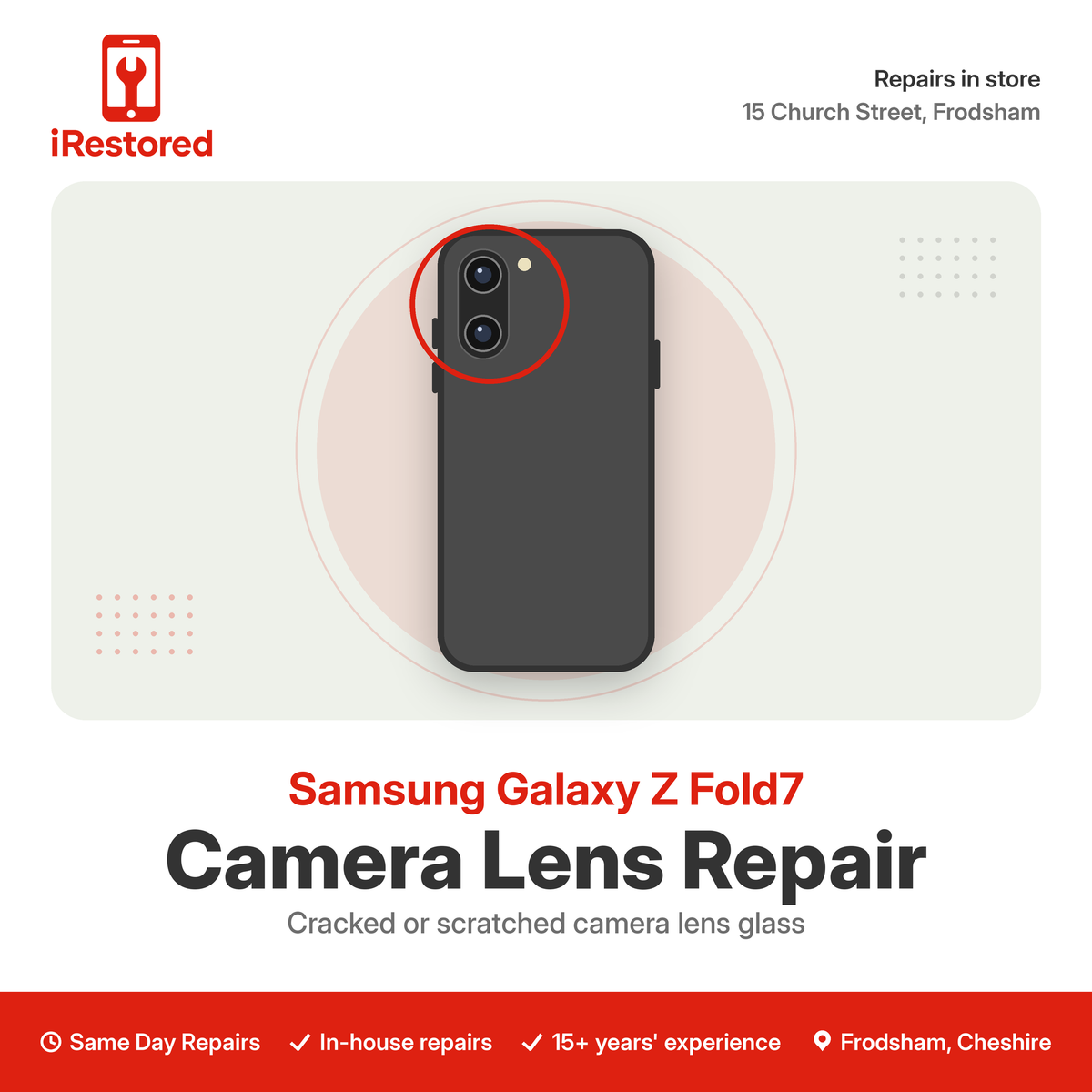 Samsung Galaxy Z Fold7 Camera Lens Repair