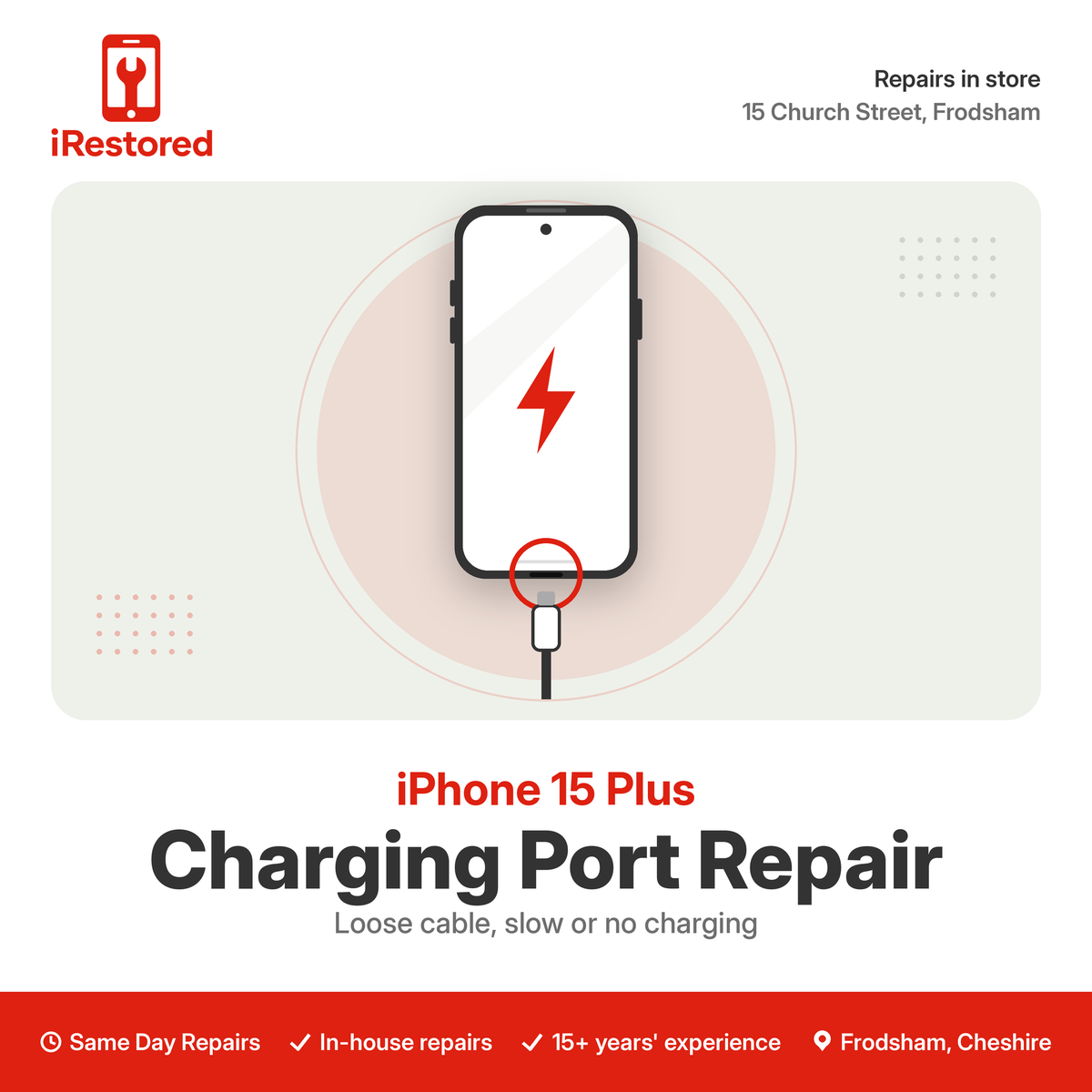 iPhone 15 Plus Charging Port Repair