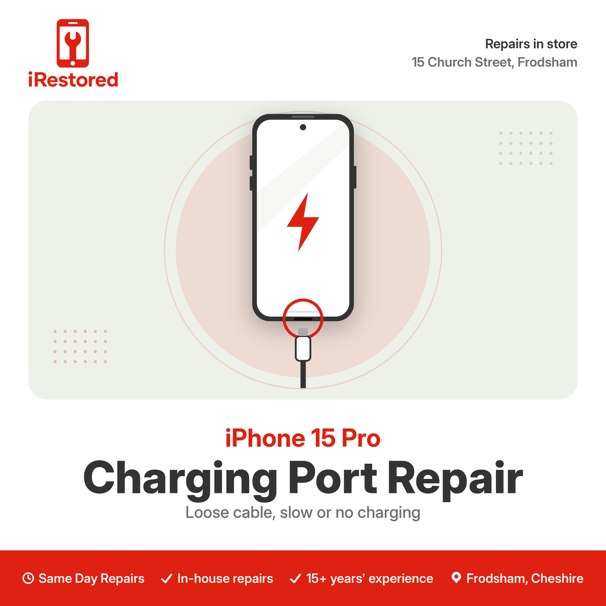 iPhone 15 Pro Charging Port Repair