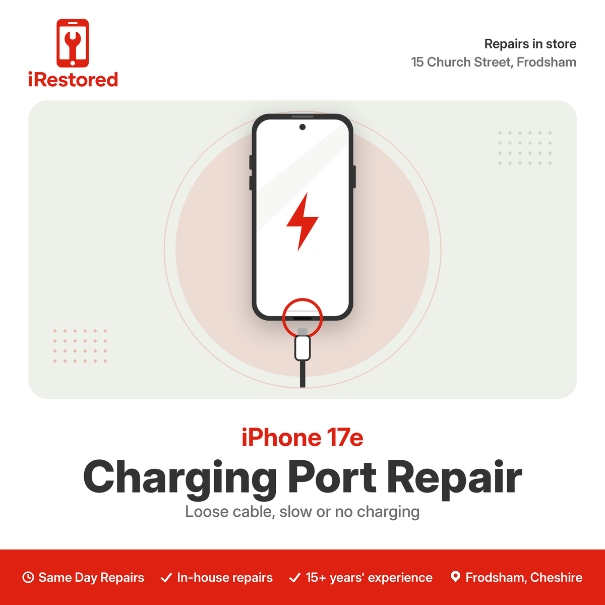 iPhone 17e Charging Port Repair