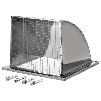 PATIKIL 12"x12" Wall Vent Cover - RRP £49.99 - Exterior Dryer Vent Outlet Grille Louvered 304 Stainless Steel Outdoor Duct Ventilation with Mesh Screen for Bathroom Kitchen