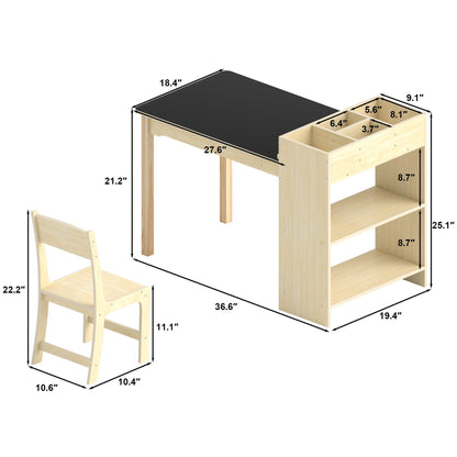 Children's Creative Table with Chair – RRP £49.99 - Solid Wood, Ergonomic for Toddlers