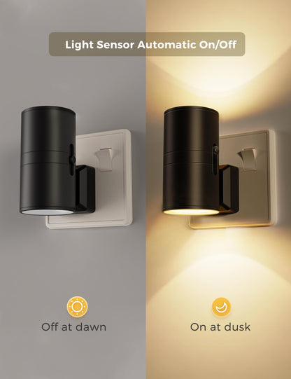 LOHAS-LED Night Light RRP - £34.99  Plug in Wall,[2 Pack] Vintage Nightlight, Dusk to Dawn Sensor, Adjustable Brightness 0-100LM, Warm White 3000K, Dimmable Night Lights for Hallway Bedroom Staiwen wr Bathroom