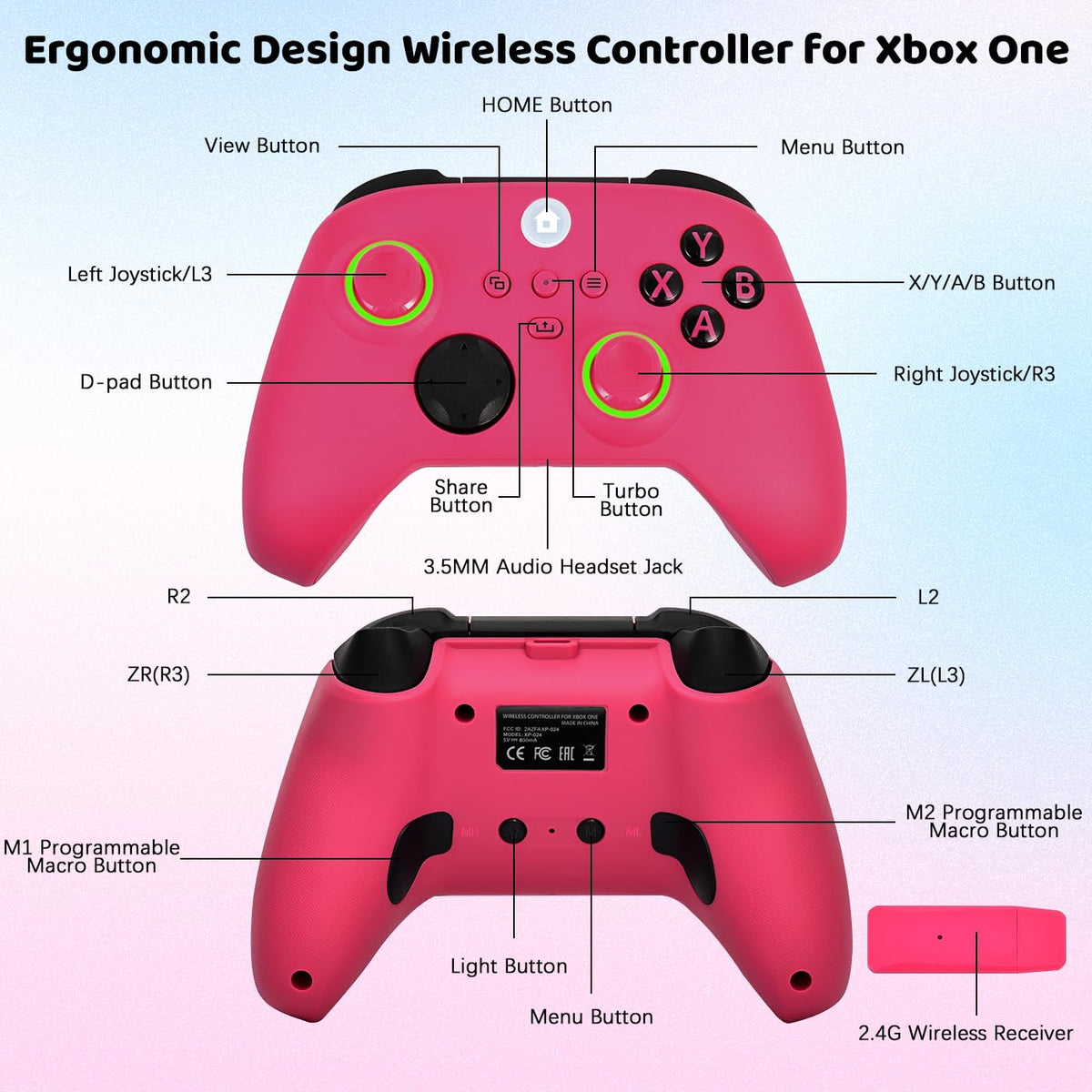 Lampelc Xbox Wireless Controller RRP - £39.99 Compatible with Xbox One/Series X&S/Windows – Black