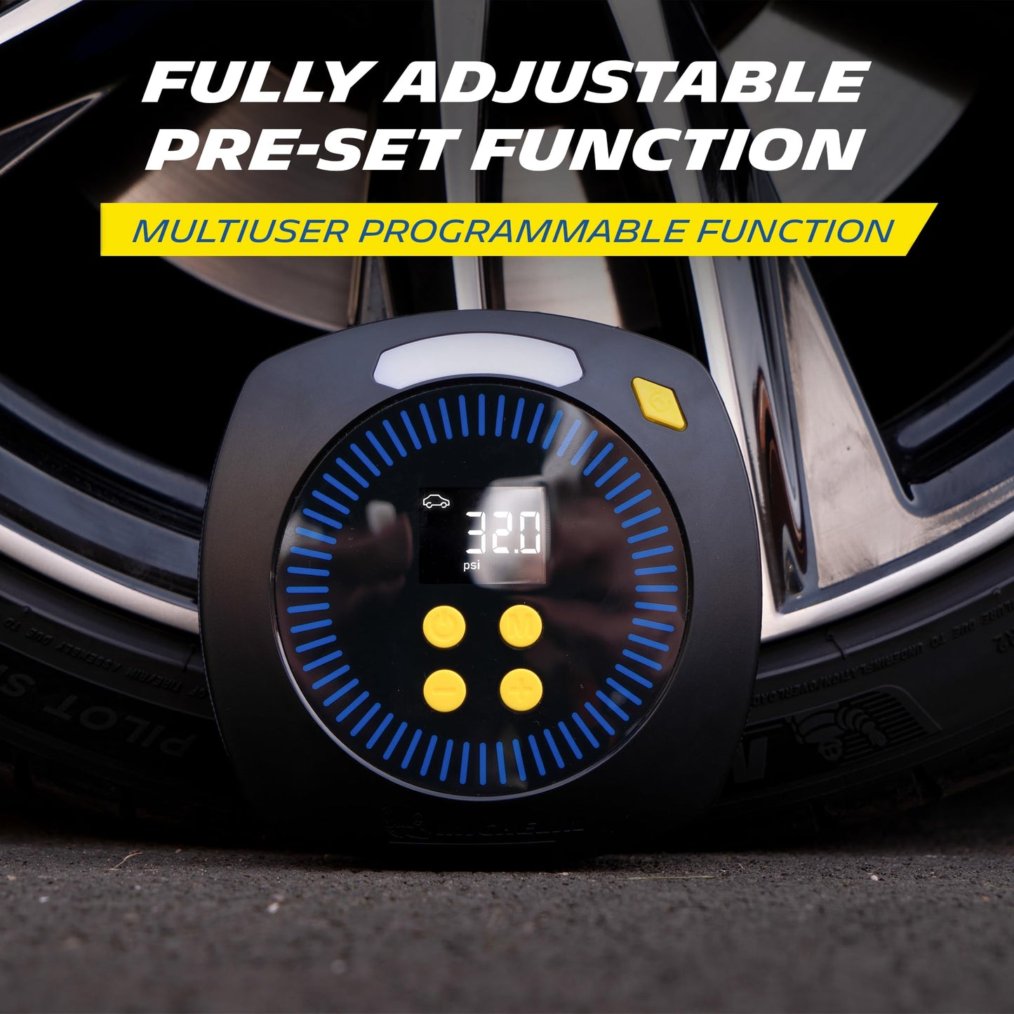 MICHELIN Programmable 12V Tyre Inflator Portable Compressor ? 12V RRP £39.99