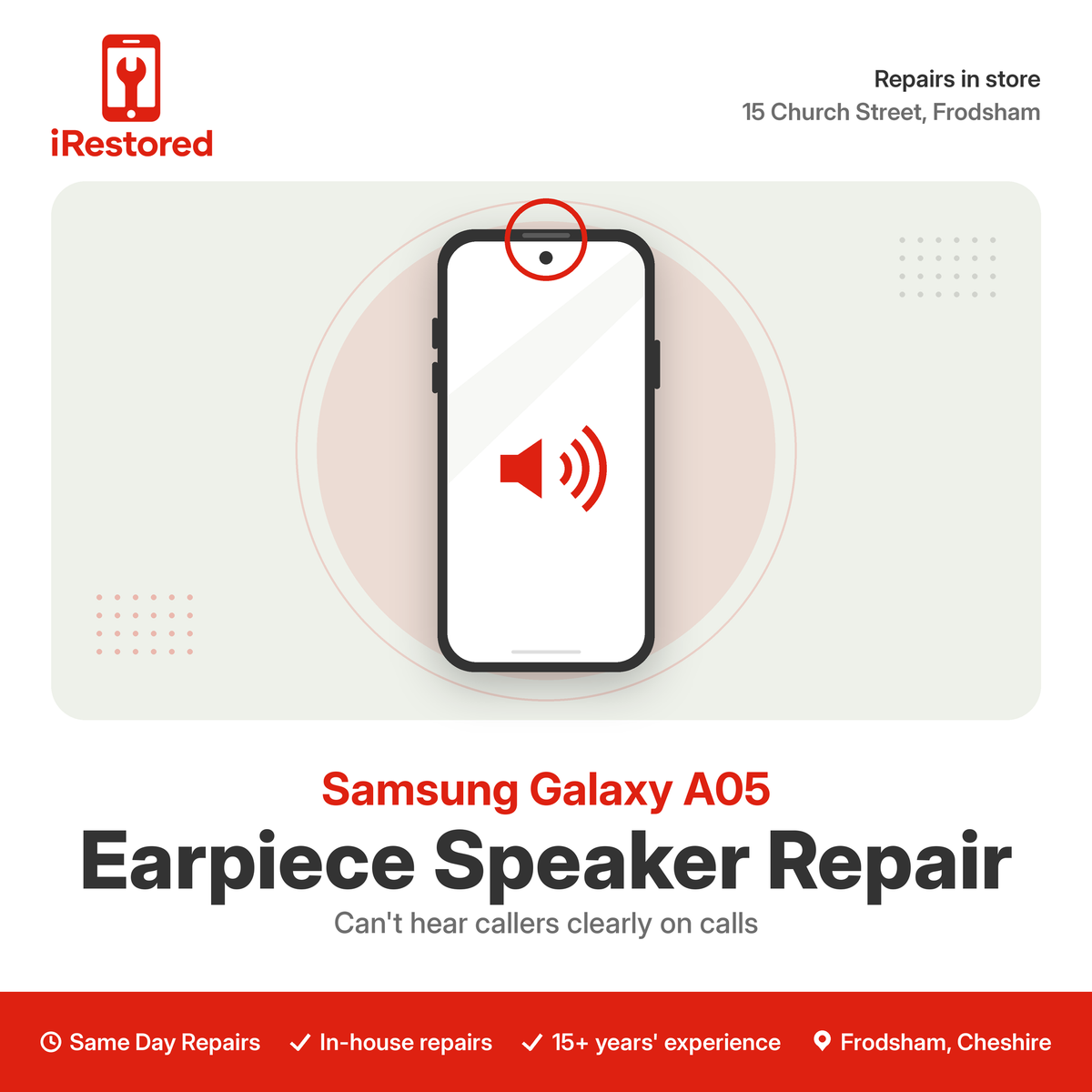 Samsung Galaxy A05 (A055) Earpiece Speaker Repair