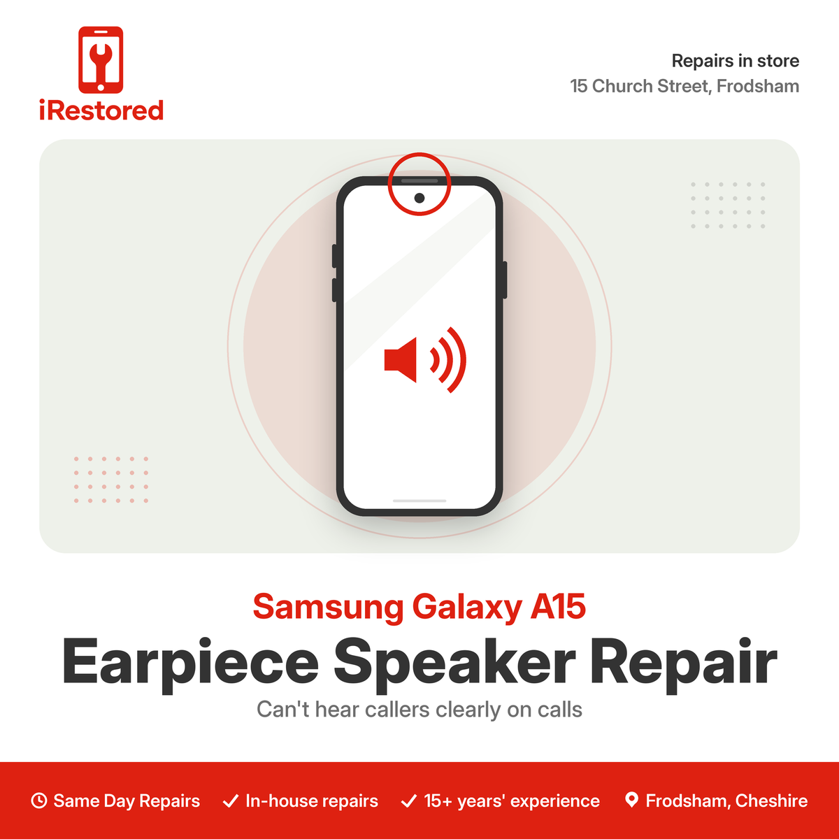 Samsung Galaxy A15 (A155) Earpiece Speaker Repair