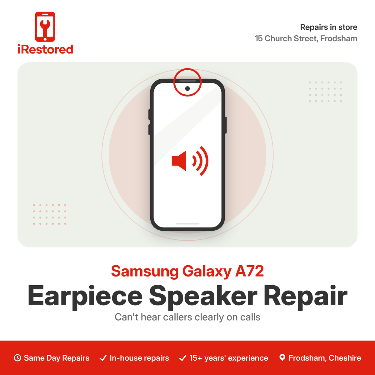 Samsung Galaxy A72 (A725) Earpiece Speaker Repair