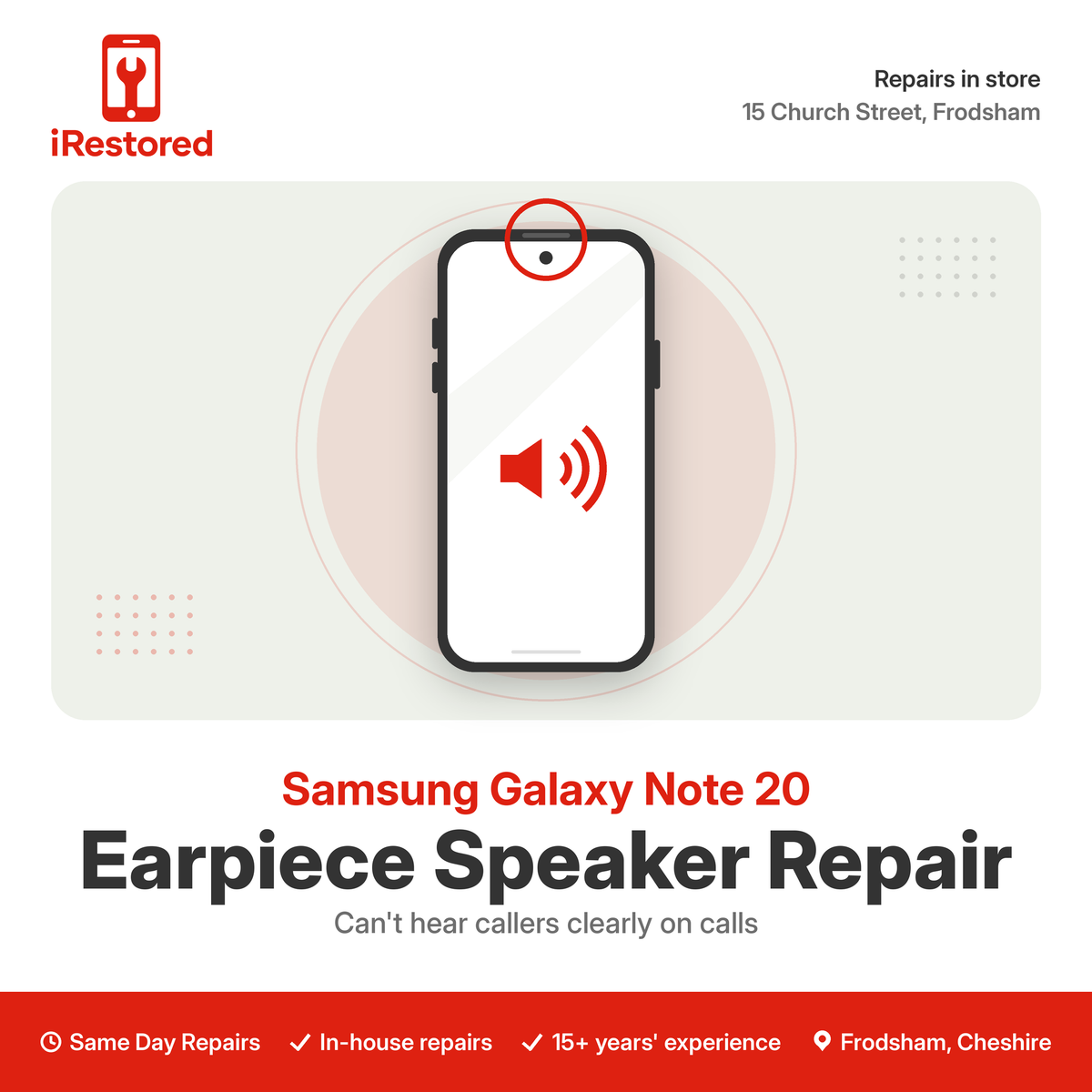 Samsung Galaxy Note 20 Earpiece Speaker Repair