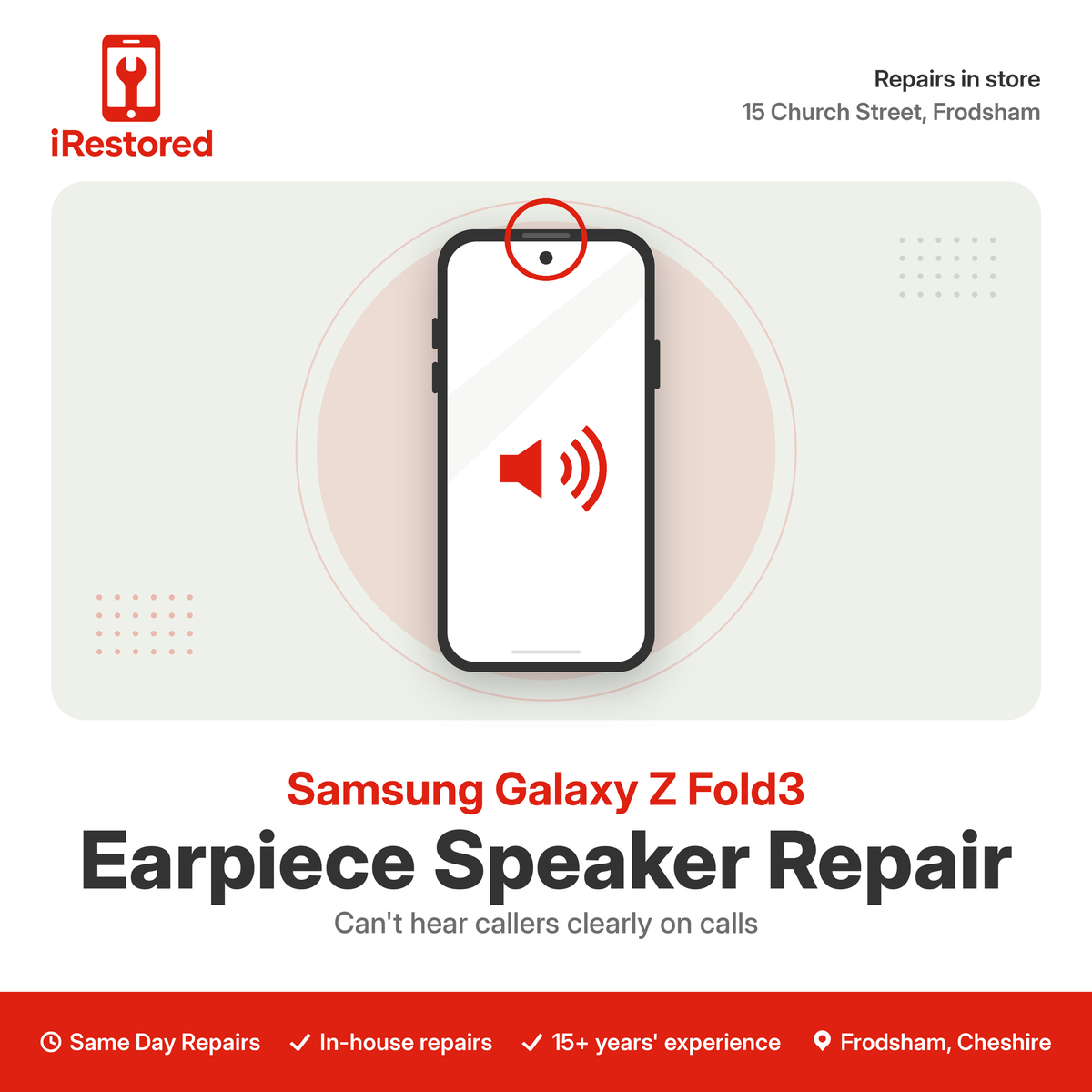 Samsung Galaxy Z Fold3 Earpiece Speaker Repair