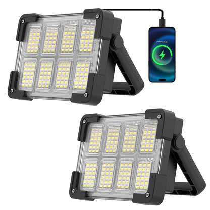 OHAYORI LED Construction Spotlight RRP - £34.99 Rechargeable Battery 4 Modes Portable Camping Lamp – 2 Pack