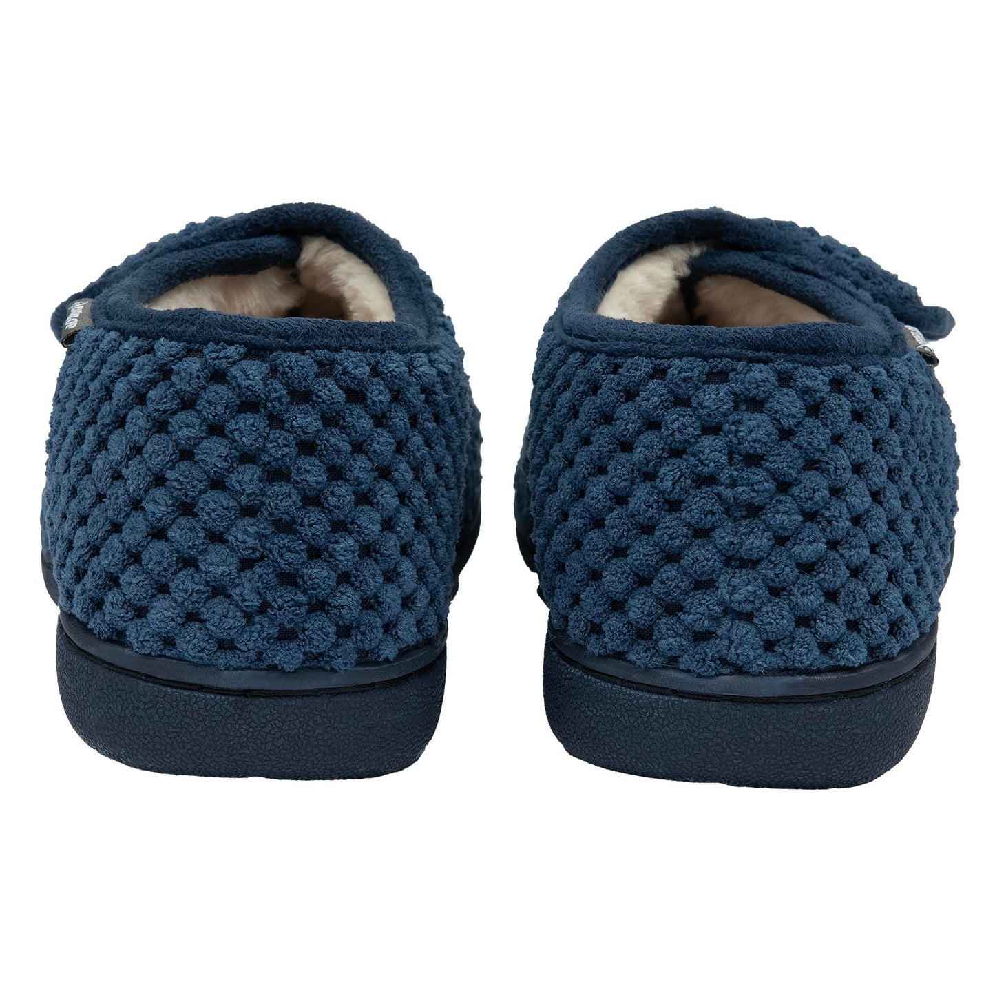 Dunlop Ladies Rip Tape Fastening Slippers - RRP £19.99 - Navy - UK 5