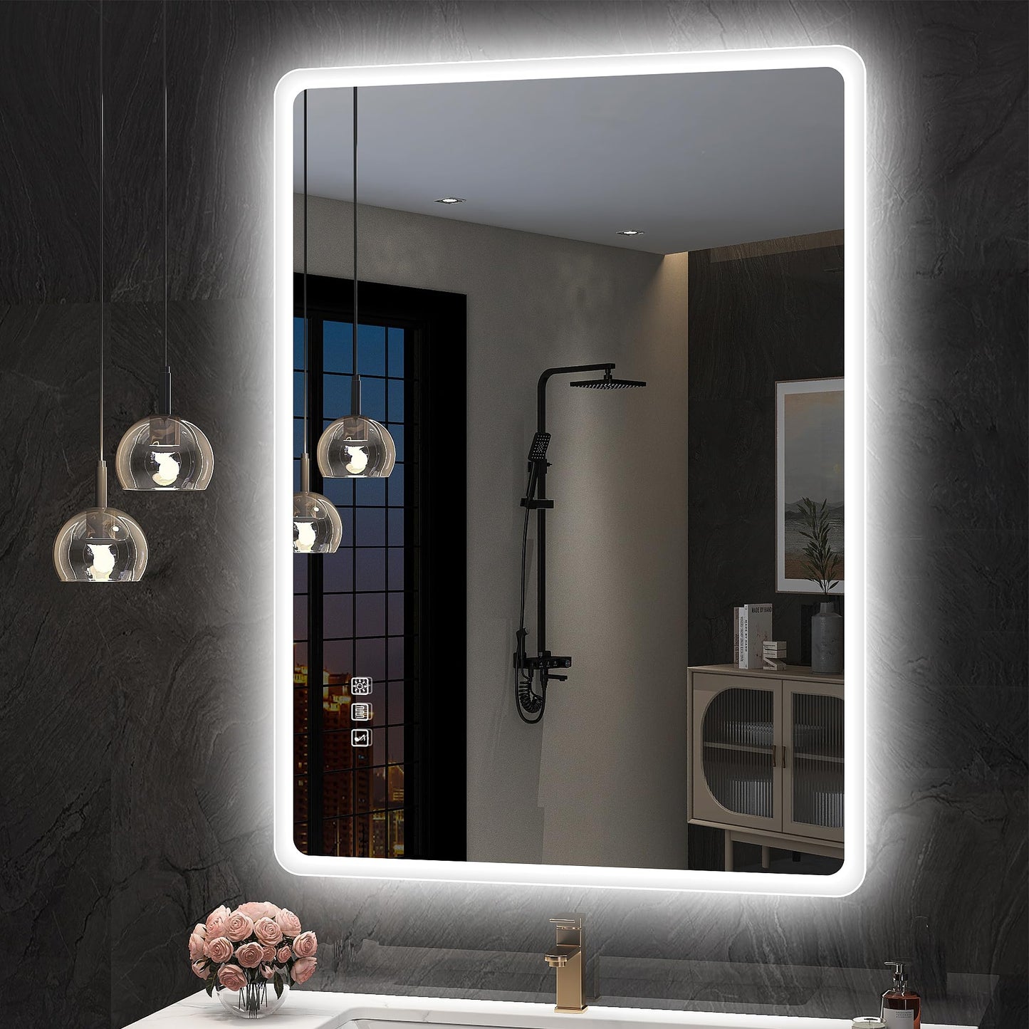 S'bagno 500 x 700 mm LED Illuminated Bathroom Bluetooth Mirror RRP £129.99