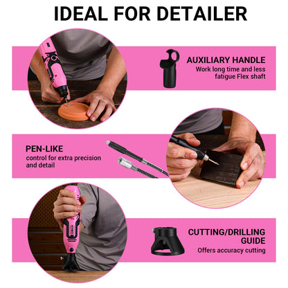 Multi Rotary Tool Kit RRP - £25.99 170W 126pc Mini Drill Sander with Flex Shaft for Carving Cutting Polishing – Yellow