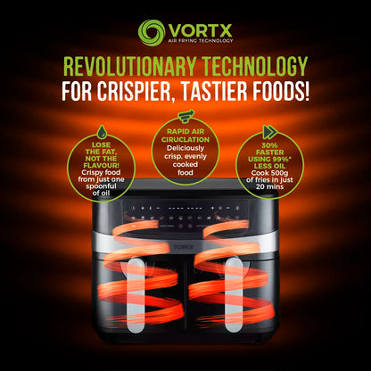 Tower Dual Basket Air Fryer - RRP:£119.99